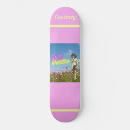 Skateboard Just Breathe Vintage Angel Personalized 