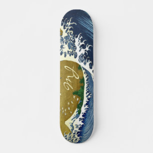 Skateboard Kaijo no Fuji Hokusai onda Kanagawa woodblock arte