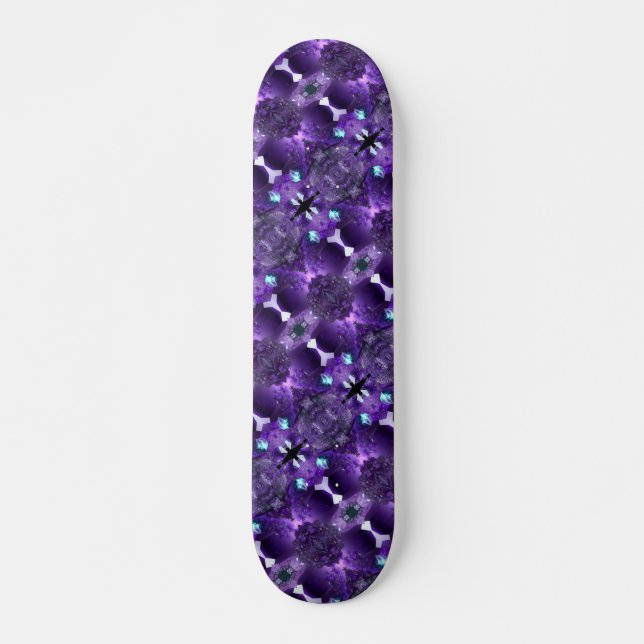 Skateboard Kaleidoscope Purple Resumen fractal psíquico (Anverso )