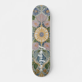 Skateboard Kaleidoscopio floral personalizado