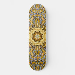 Skateboard Kaleidoscopio Metalizado de plata dorada preciada