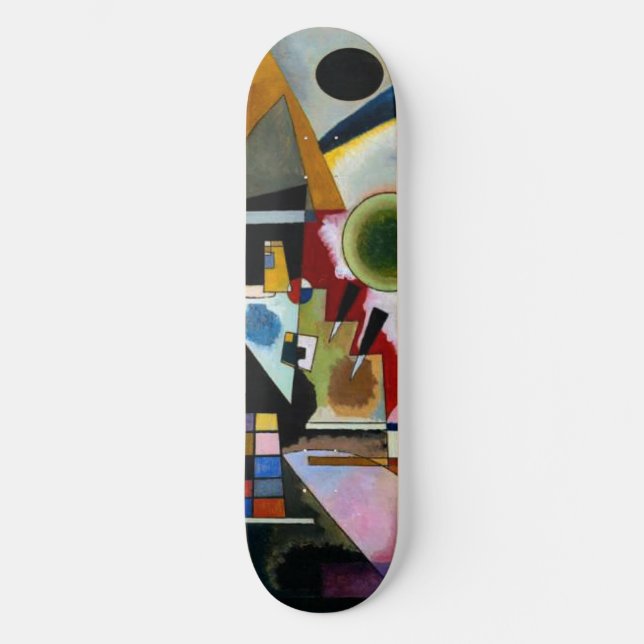 Skateboard Kandinsky - Swinging, pintura famosa, (Anverso)