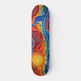 Skateboard Kangaroo - Estilo aborigen - Cubierta para skatebo