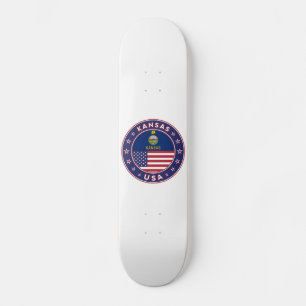 Skateboard Kansa, pegatina de Kansas, bolsa, reloj, estuche d