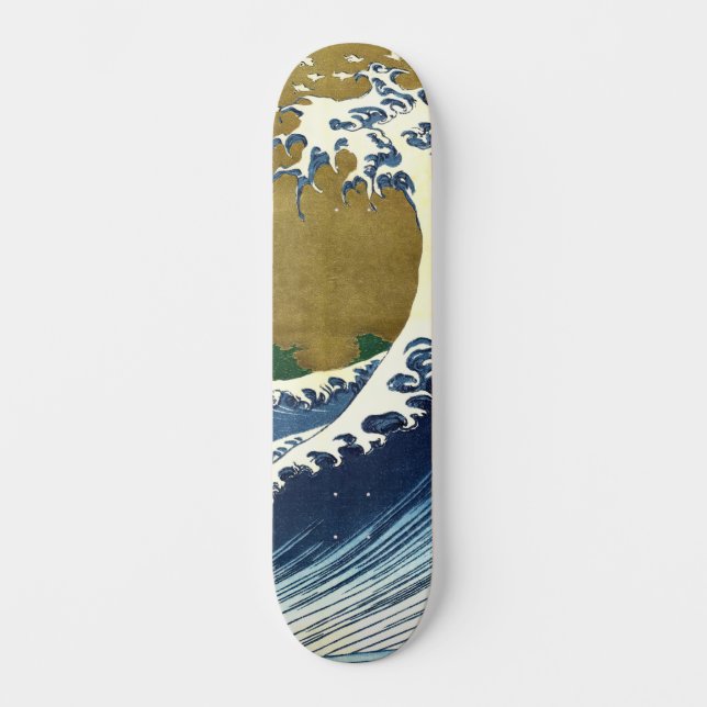 Skateboard Katsushika Hokusai - Ola grande de color (Anverso)