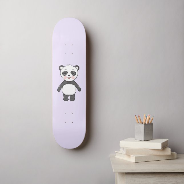Skateboard Kawaii Panda (Arte de la pared)