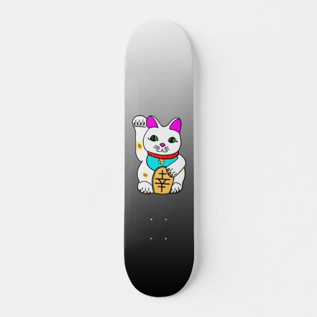 Skateboard Kawaii Rave Lucky Cat Maneki Neko (Anverso )