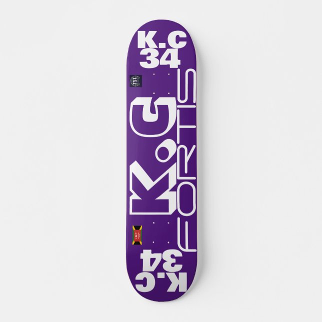 Skateboard KC 34 OFICIAL 7 Estaca para patinaje de 3/4" (Anverso )