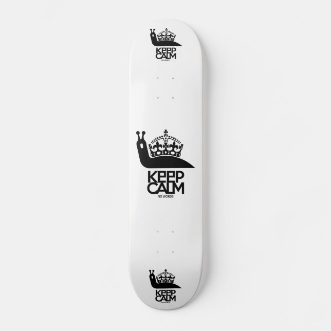 SKATEBOARD KEEP CALM NO WORDS BY MASANSER (Anverso)