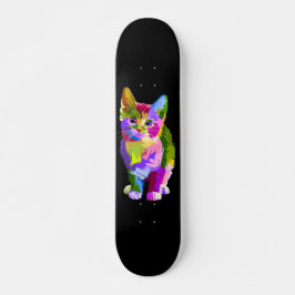 Skateboard Kitty colorido