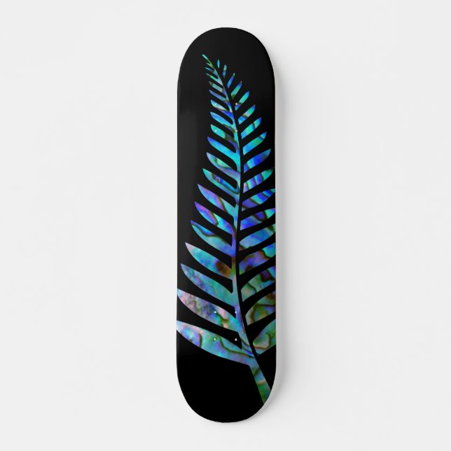SKATEBOARD KIWI NEW ZEALAND FERN PAUA (Anverso )