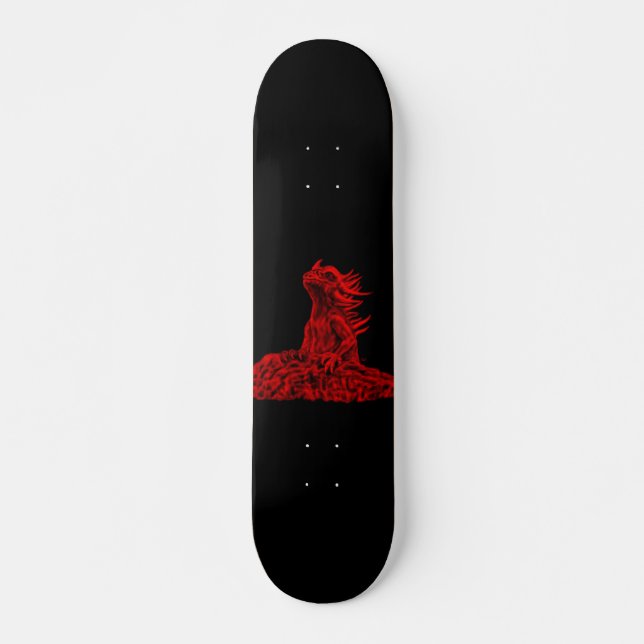 Skateboard Kleine Rote Drache - Dragón (Anverso )