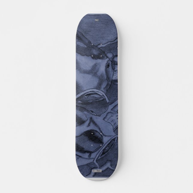 Skateboard Koi (Azul) (Anverso )
