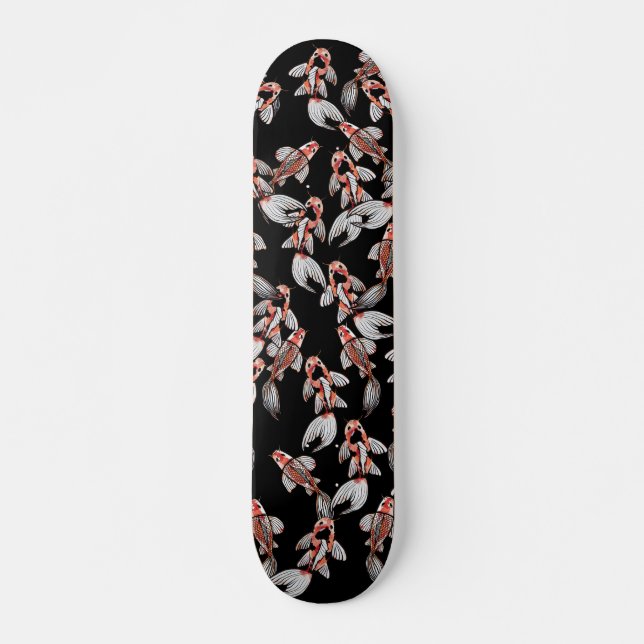 Skateboard Koi Fish Pond Amantes de la Naturaleza Art Koi Pon (Anverso )