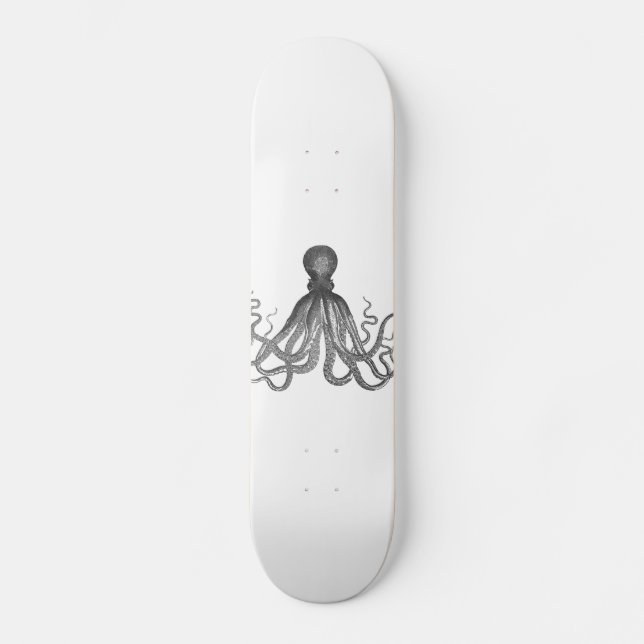 Skateboard Kraken - Octopus negro gigante / Cthulu (Anverso)