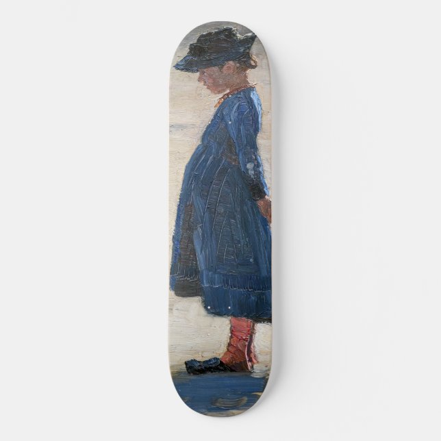 Skateboard Kroyer - Niña pequeña de pie en la playa Skagen (Anverso)