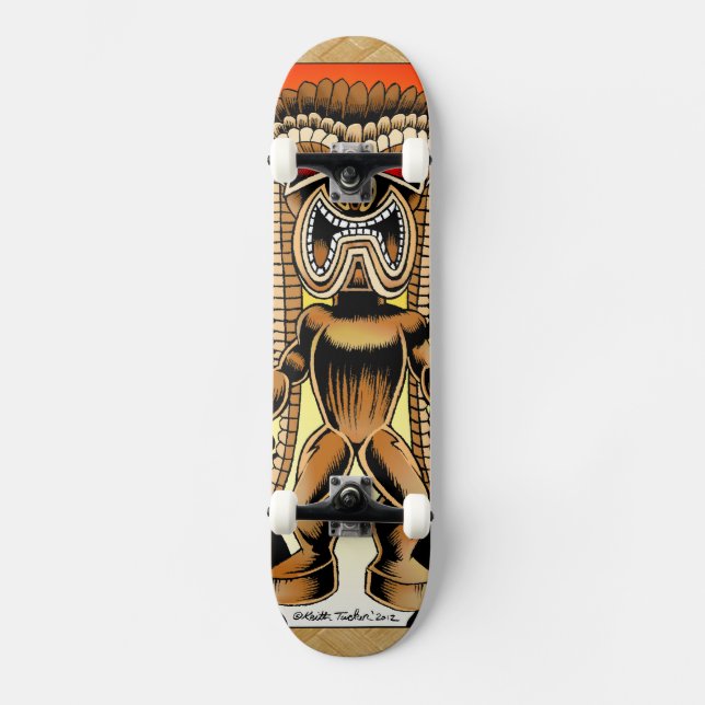 Skateboard Ku, dios hawaiano de Tiki (Anverso)