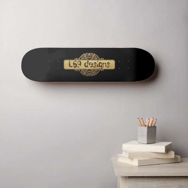 SKATEBOARD L69 DISEÑA BANNER DE ORO (Arte de pared (horz))