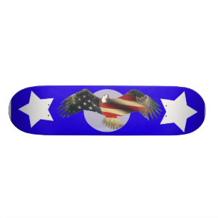 Skateboard La bandera americana de los E.E.U.U. Eagle calvo
