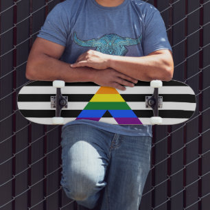 Skateboard La bandera de aliado heterosexual de SlipperyJoe c