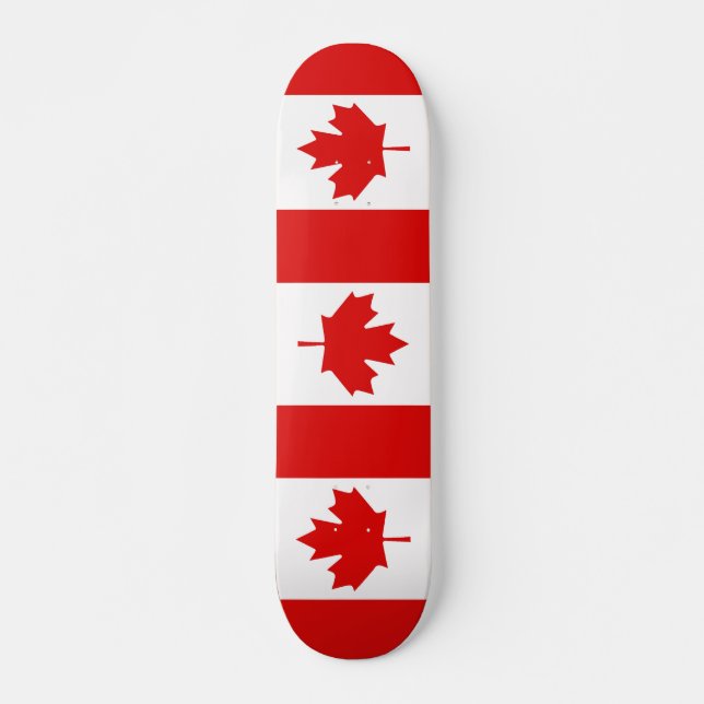Skateboard La bandera de la hoja de arce de Canadá (Anverso )