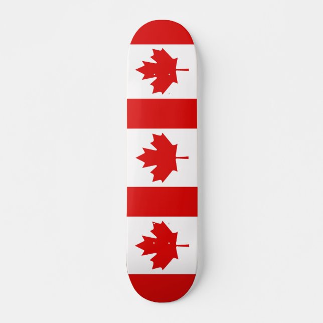 Skateboard La bandera de la hoja de arce de Canadá (Anverso )
