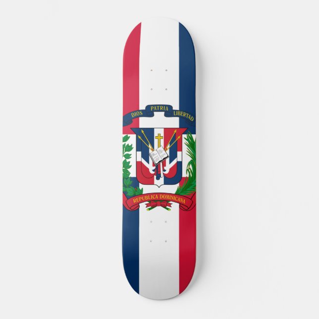 Skateboard La bandera de la República Dominicana (Anverso)