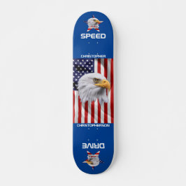 Skateboard La bandera estadounidense, el patriótico águila as