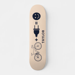 Skateboard La bicicleta personalizada E me hace feliz