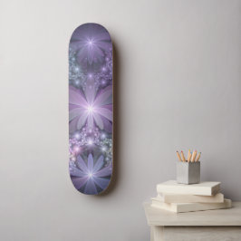 Skateboard La cama de flores reluciente arte fractal