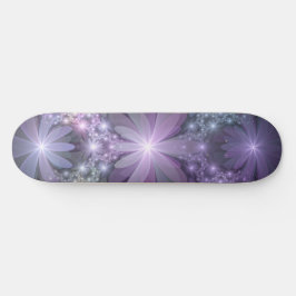 Skateboard La cama de flores reluciente arte fractal