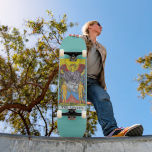 Skateboard La carta Tarot de los amantes que leen