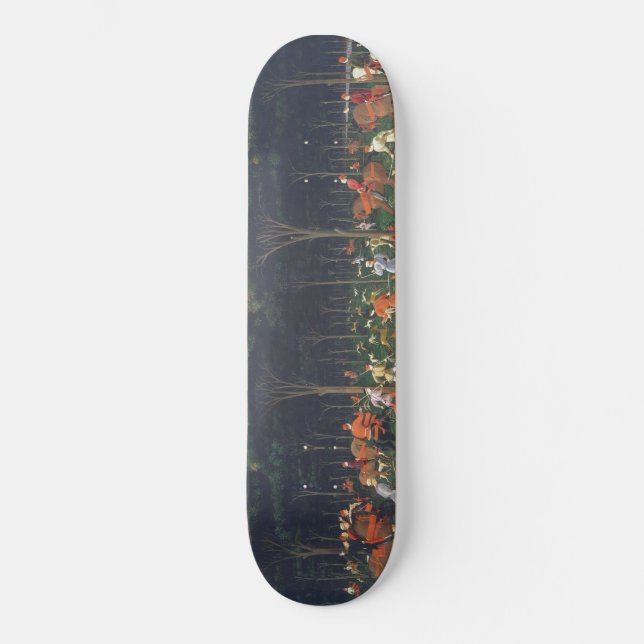 Skateboard La caza en el bosque (por Paolo Uccello) (Anverso)