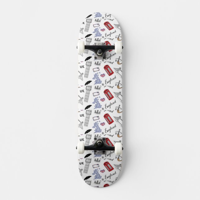 Skateboard La ciudad de Londres Doodles el modelo (Anverso)