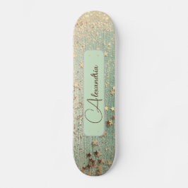 Skateboard La confianza en el verde marino personalizada