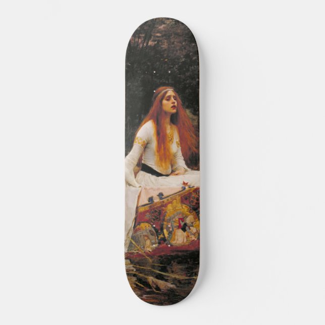 Skateboard La dama de Shalott (Belleza medieval) (Anverso)