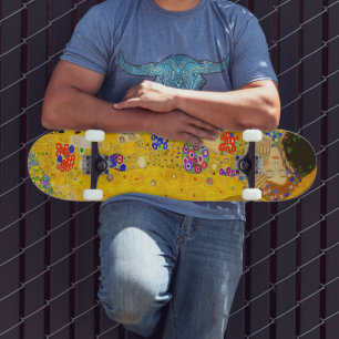 Skateboard La famosa pintura de Gustav Klimt en The Kiss.