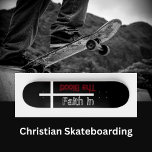 Skateboard La Fe En La Cruz Cristiana De La Sangre<br><div class="desc">Fe En La Sangre. Una de nuestras colecciones de patinadores cristianos. Texto rojo,  negro y blanco con cruz. Personalizable (): utilice la pestaña "Personalize It" (Personalízala) para cambiar texto o imagen. Patinetas religiosas.</div>