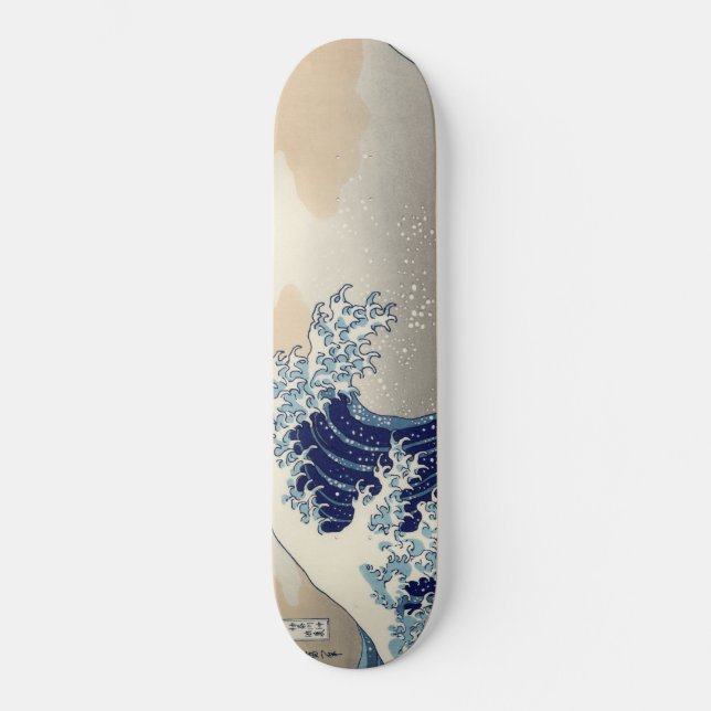 Skateboard La gran ola de Kanagawa Hokusai (Anverso)