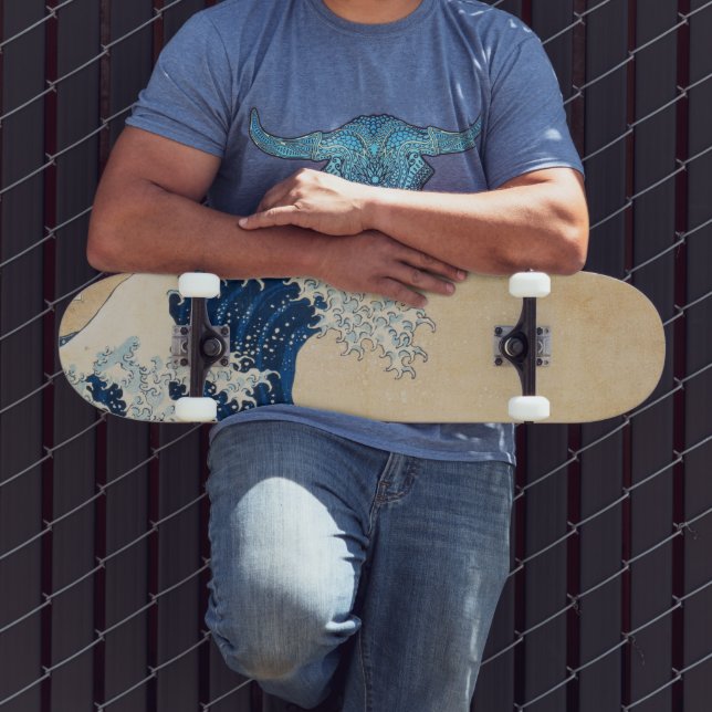 Skateboard La gran ola de Kanagawa por Hokusai (Exterior 3)
