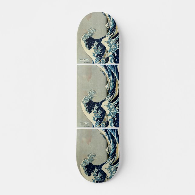 Skateboard La gran ola de Katsushika Hokusai en Kanagawa (Anverso )