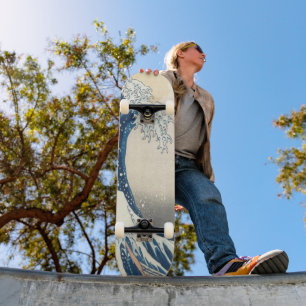 Skateboard La gran ola del Kanagawa Ukiyo-e japonés