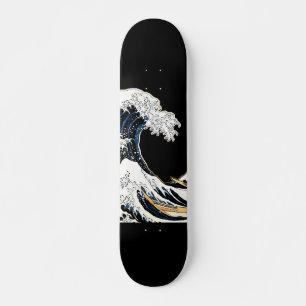 Skateboard La Gran Ola Fuera de Kanagawa Hokusai, arte japoné