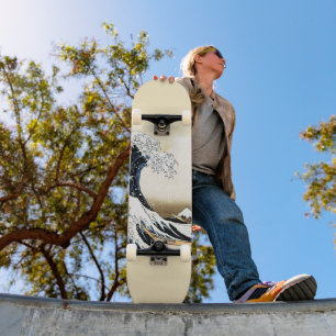 Skateboard La Gran Ola Fuera de Kanagawa Hokusai, arte japoné