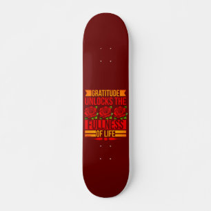 SKATEBOARD LA GRATITUD DESBLOQUEA LA CUMPLIMIENTO DE LA VIDA