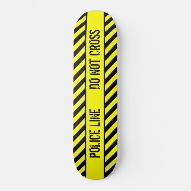 Skateboard la línea policial no cruza (Anverso)