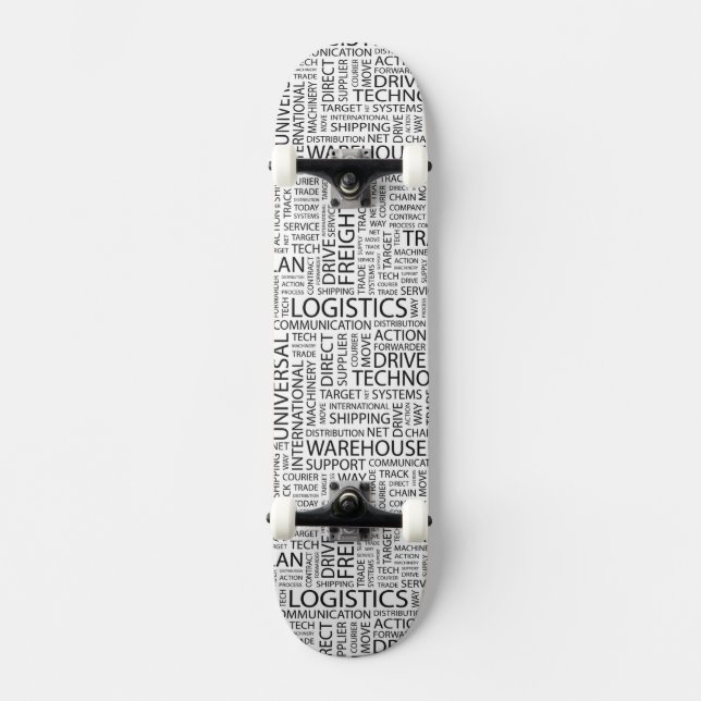 Skateboard La LOGÍSTICA modela con palabras (Anverso)