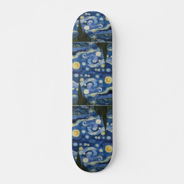 Skateboard La noche estrellada de Vincent van Gogh (Anverso )