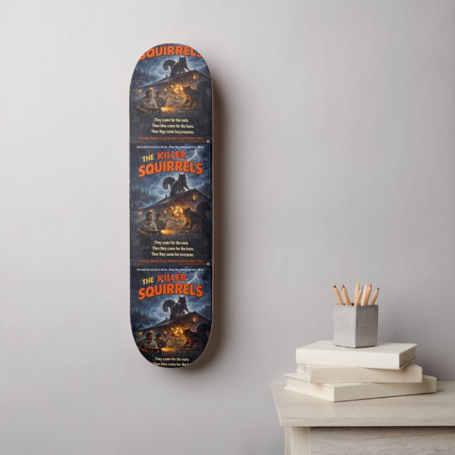 Skateboard La Parodia de las Ardillas Asesinas (Arte de la pared)