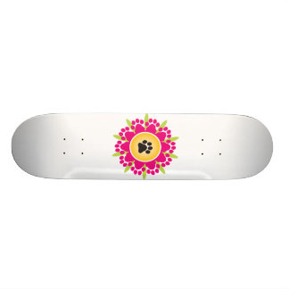 Skateboard La pata imprime la flor